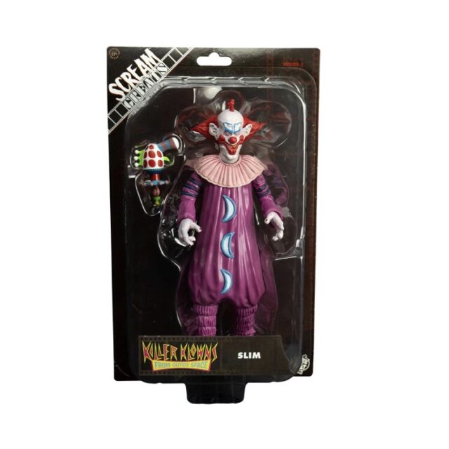 Killer clown action figure in blister pack